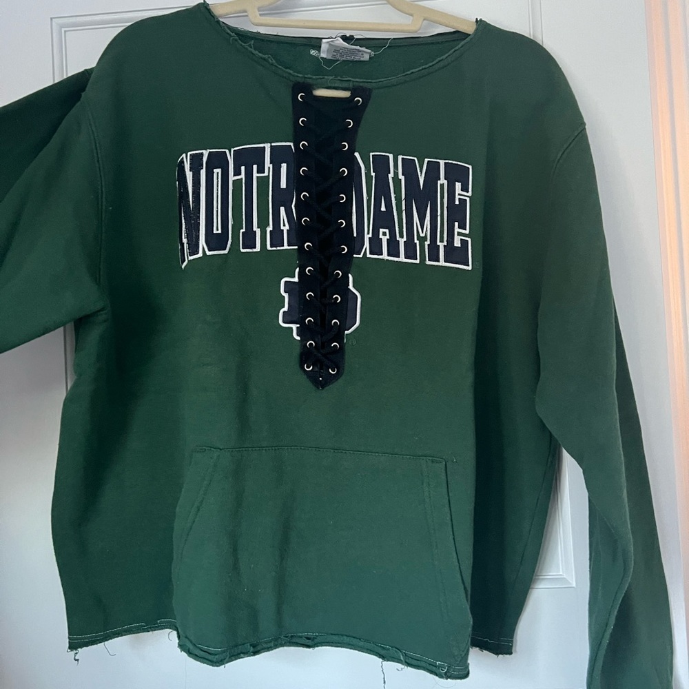 Custom made Notre Dame sweatshirt.
